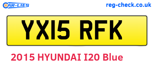 YX15RFK are the vehicle registration plates.