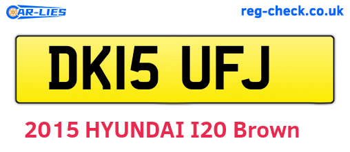 DK15UFJ are the vehicle registration plates.