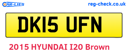 DK15UFN are the vehicle registration plates.
