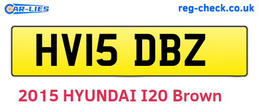HV15DBZ are the vehicle registration plates.