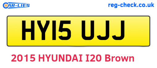 HY15UJJ are the vehicle registration plates.