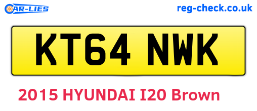 KT64NWK are the vehicle registration plates.