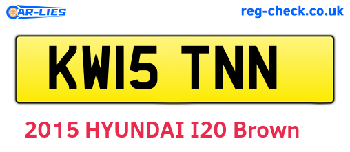KW15TNN are the vehicle registration plates.