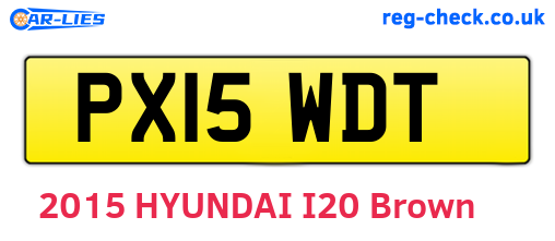 PX15WDT are the vehicle registration plates.