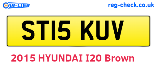 ST15KUV are the vehicle registration plates.