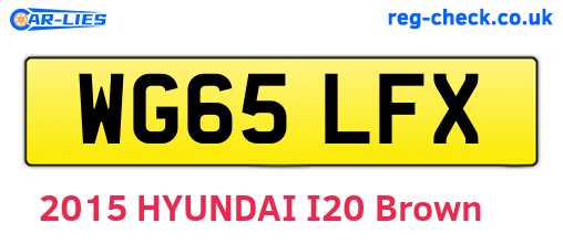 WG65LFX are the vehicle registration plates.