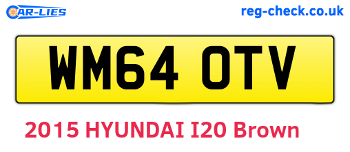 WM64OTV are the vehicle registration plates.