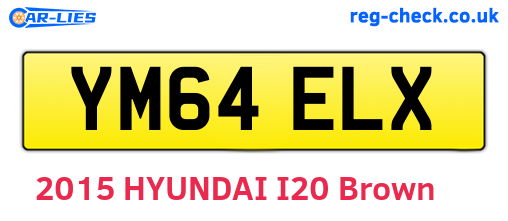 YM64ELX are the vehicle registration plates.