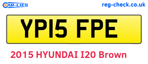YP15FPE are the vehicle registration plates.