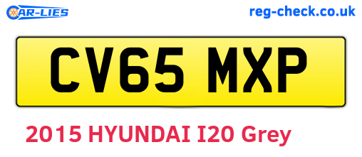 CV65MXP are the vehicle registration plates.