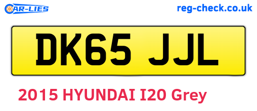 DK65JJL are the vehicle registration plates.