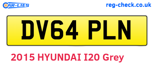 DV64PLN are the vehicle registration plates.