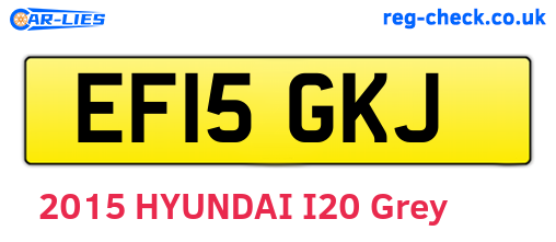 EF15GKJ are the vehicle registration plates.
