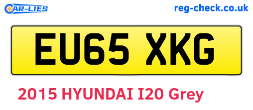 EU65XKG are the vehicle registration plates.
