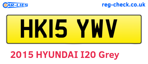 HK15YWV are the vehicle registration plates.