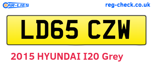 LD65CZW are the vehicle registration plates.
