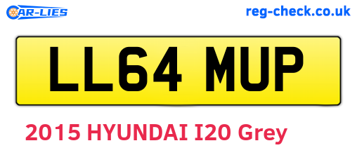LL64MUP are the vehicle registration plates.