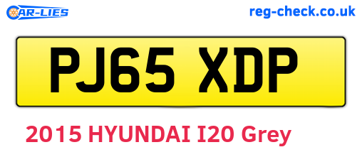PJ65XDP are the vehicle registration plates.