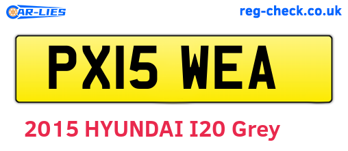 PX15WEA are the vehicle registration plates.