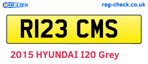 R123CMS are the vehicle registration plates.