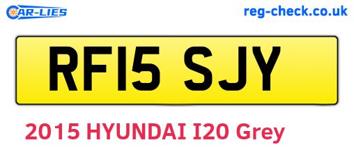 RF15SJY are the vehicle registration plates.