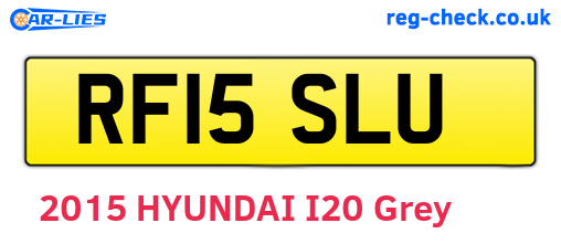 RF15SLU are the vehicle registration plates.