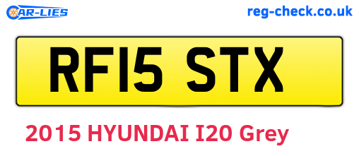RF15STX are the vehicle registration plates.