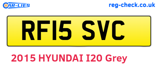 RF15SVC are the vehicle registration plates.