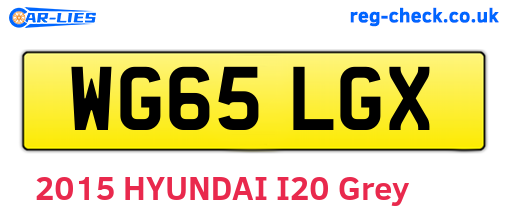 WG65LGX are the vehicle registration plates.