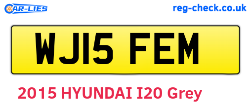 WJ15FEM are the vehicle registration plates.