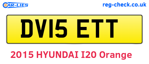 DV15ETT are the vehicle registration plates.