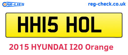 HH15HOL are the vehicle registration plates.