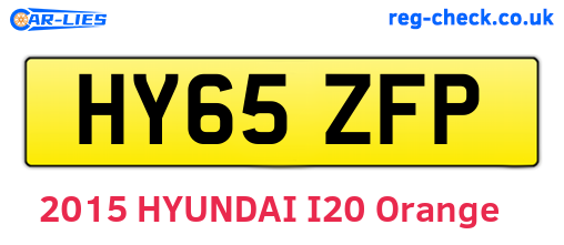 HY65ZFP are the vehicle registration plates.