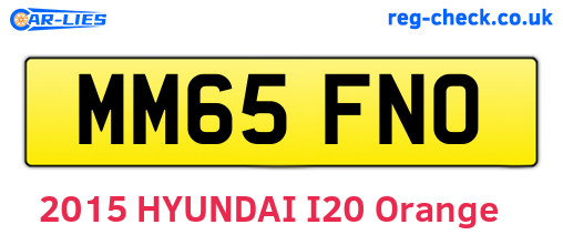 MM65FNO are the vehicle registration plates.