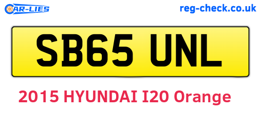 SB65UNL are the vehicle registration plates.