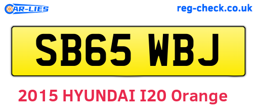 SB65WBJ are the vehicle registration plates.
