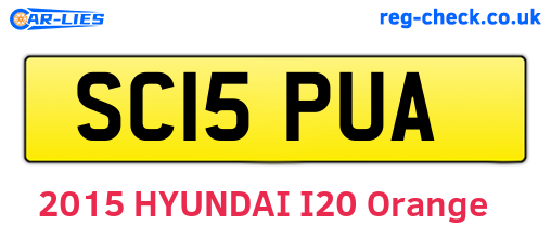 SC15PUA are the vehicle registration plates.