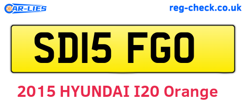 SD15FGO are the vehicle registration plates.