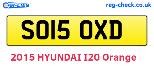 SO15OXD are the vehicle registration plates.