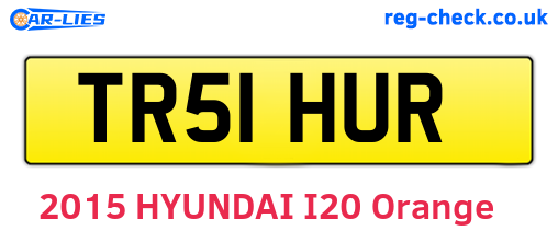 TR51HUR are the vehicle registration plates.