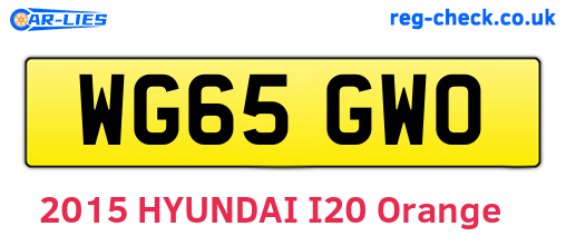 WG65GWO are the vehicle registration plates.