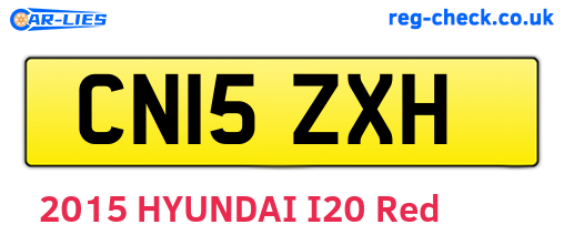 CN15ZXH are the vehicle registration plates.