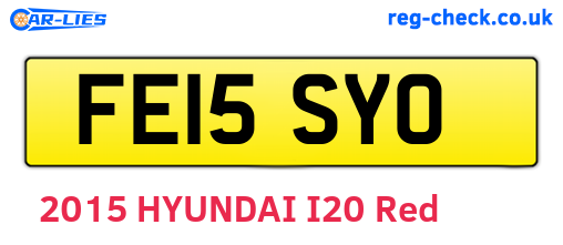 FE15SYO are the vehicle registration plates.