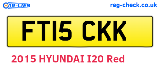 FT15CKK are the vehicle registration plates.