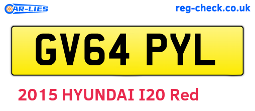 GV64PYL are the vehicle registration plates.
