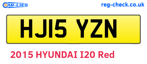 HJ15YZN are the vehicle registration plates.