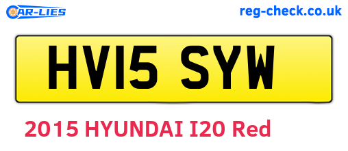 HV15SYW are the vehicle registration plates.