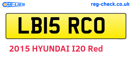 LB15RCO are the vehicle registration plates.