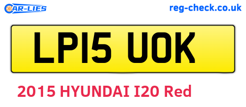 LP15UOK are the vehicle registration plates.