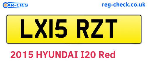 LX15RZT are the vehicle registration plates.
